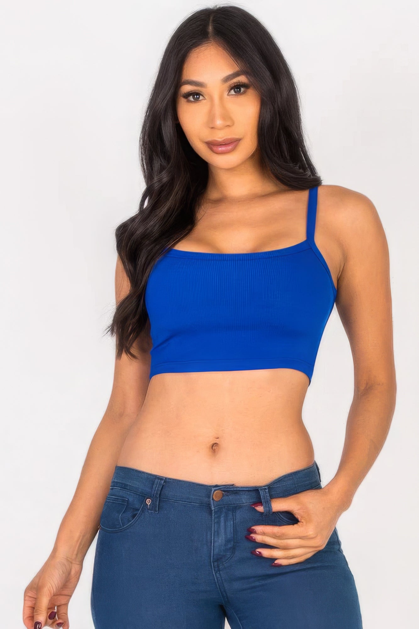 Ribbed Knit Cami Crop Top